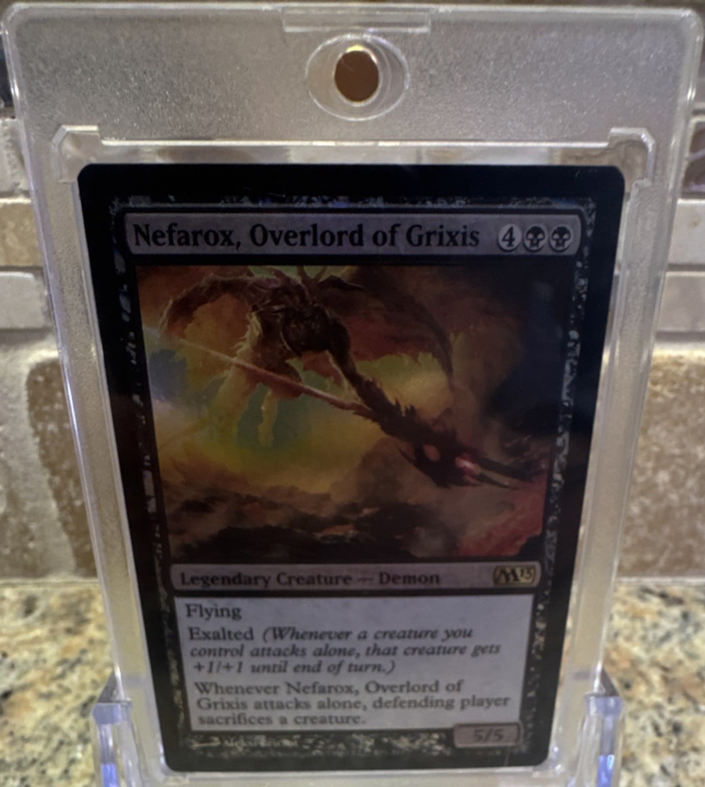 Magic: The Gathering Nefarox, Overlord of Grixis M13 Legendary Creature Rare 5/5 - Image 1