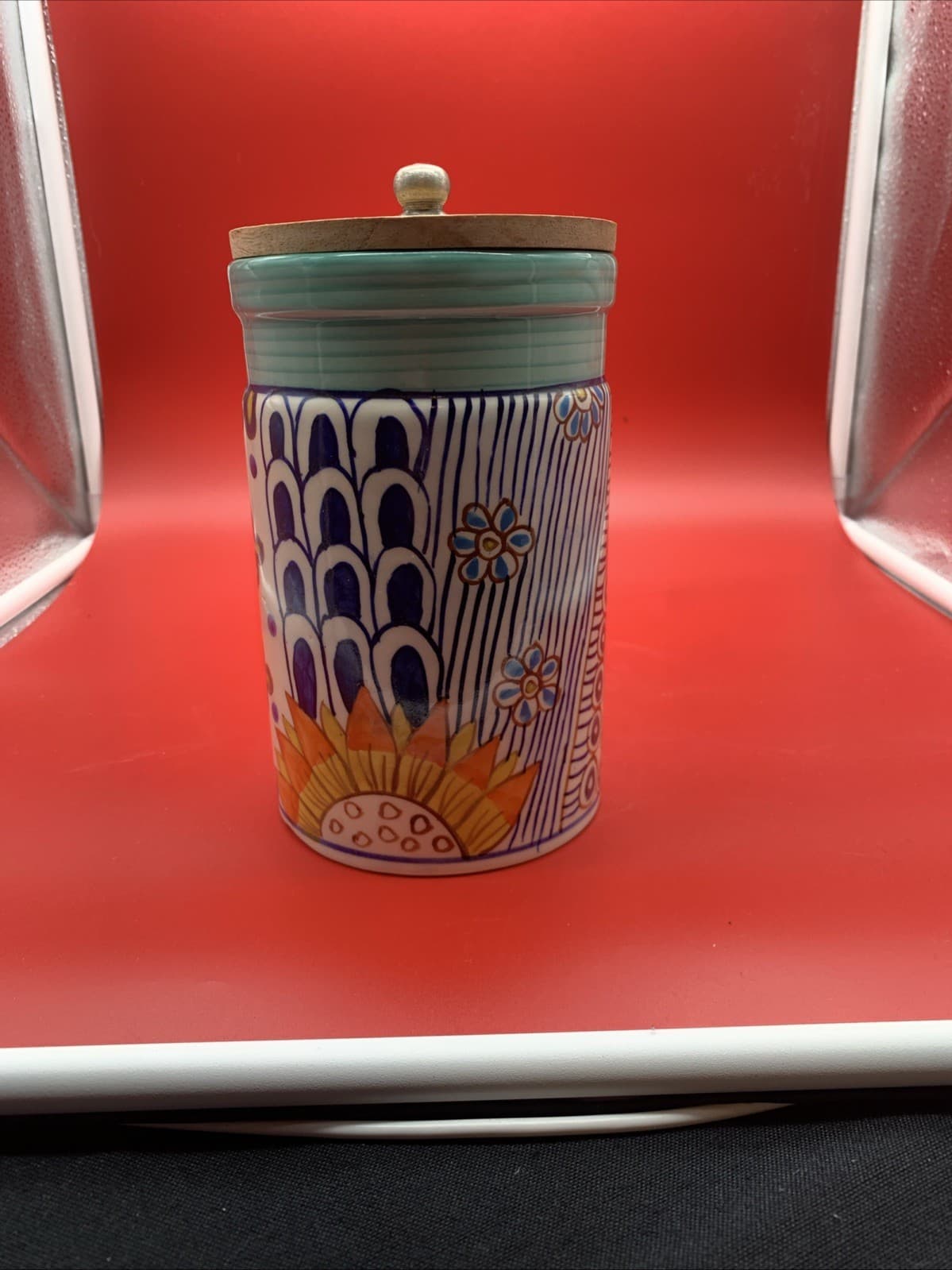 Hand painted Canister India - Thumbnail 7