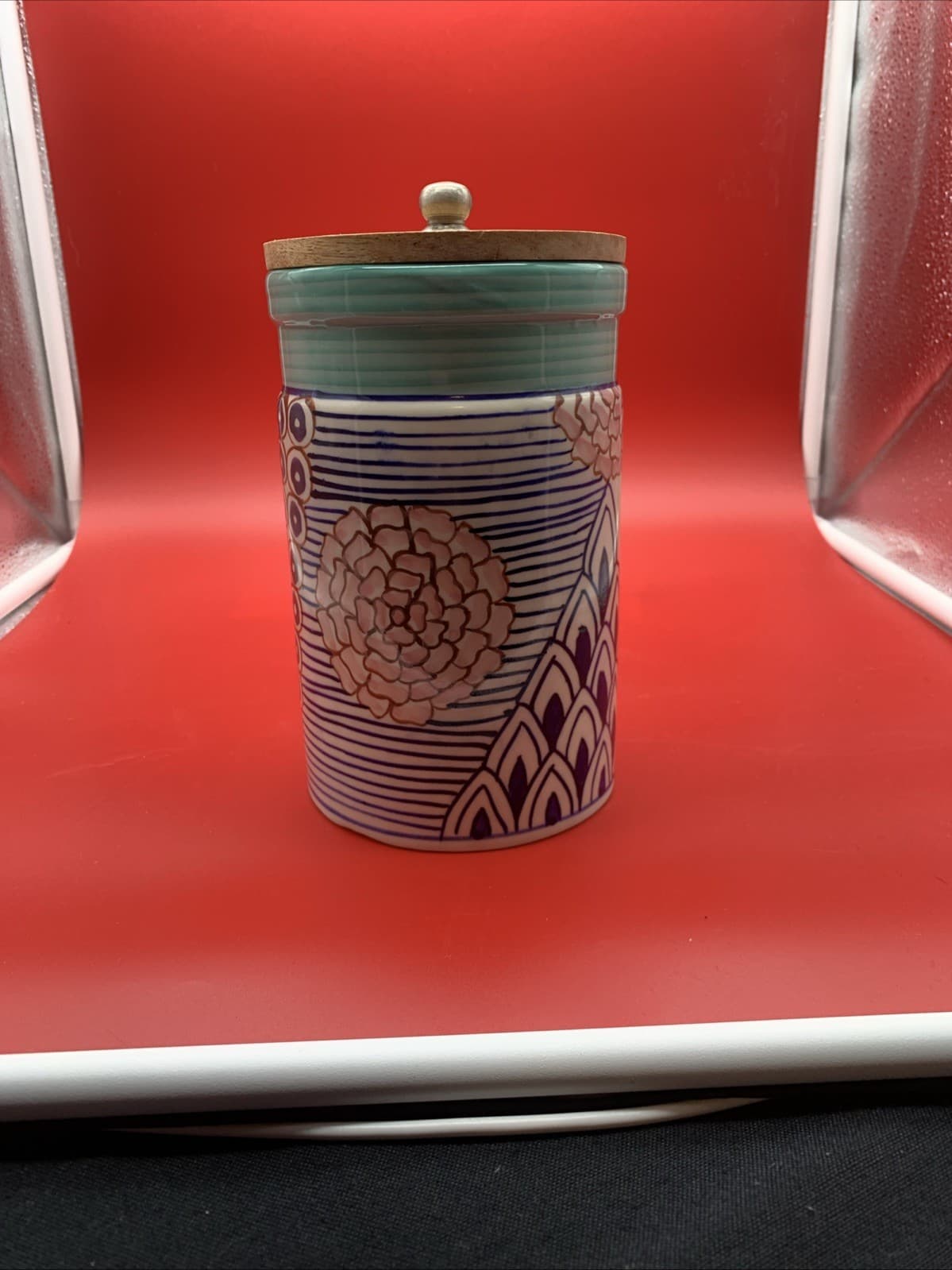 Hand painted Canister India - Thumbnail 4