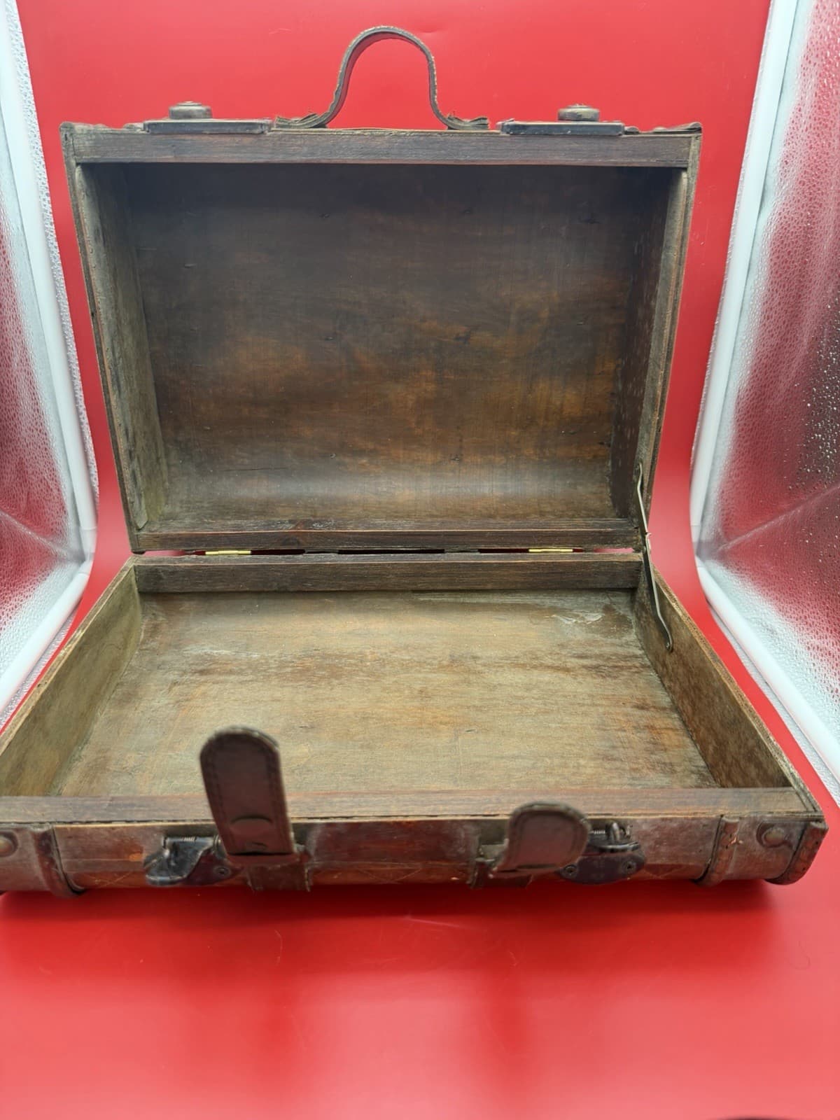 Antique Wooden Travel Case - Thumbnail 4